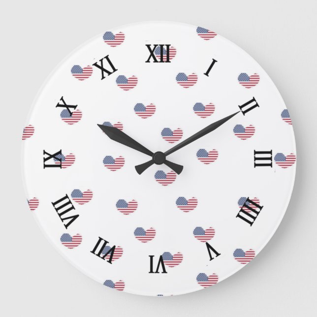 Reloj Redondo Grande Patrón de amor usa (Anverso)