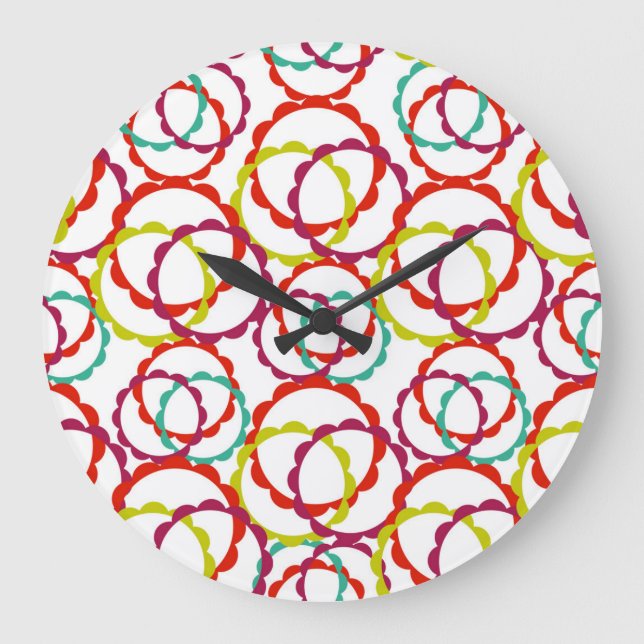 Reloj Redondo Grande Patrón de anillo brillante (Anverso)