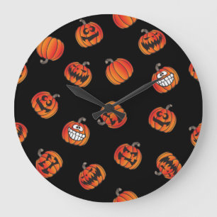 Reloj Redondo Grande Patrón de calabaza