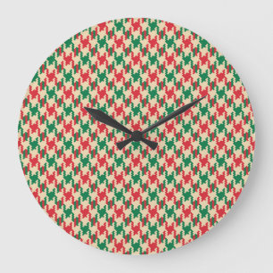 Reloj Redondo Grande Patrón de control de gallos, diseño de dientes de 