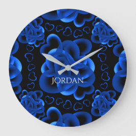 Reloj Redondo Grande Patrón de corazones abundantes