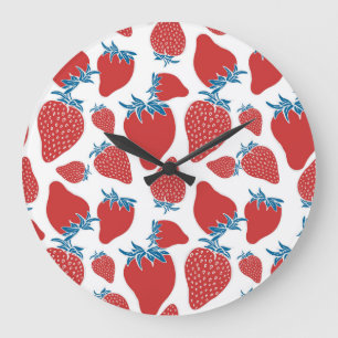 Reloj Redondo Grande Patrón de cosecha de fresa de mano