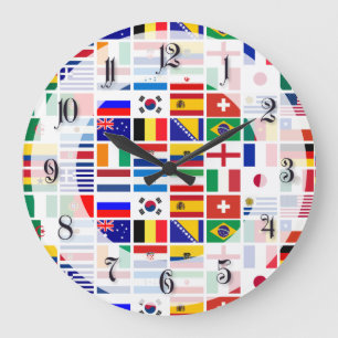 Reloj Redondo Grande Patrón de emblema de SOCCER 2014