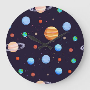 Reloj Redondo Grande Patrón de espacio