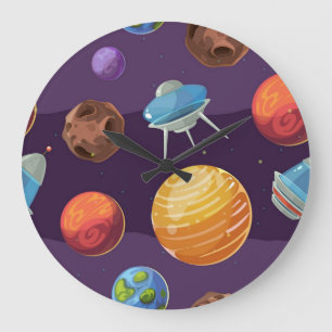 Reloj Redondo Grande Patrón de espacio