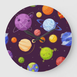 Reloj Redondo Grande Patrón de espacio