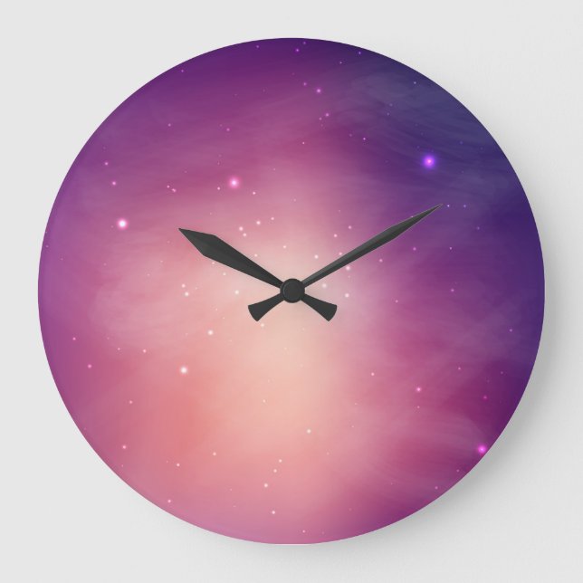 Reloj Redondo Grande Patrón de espacio (Anverso)