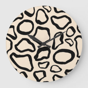 Reloj Redondo Grande Patrón de estampado animal