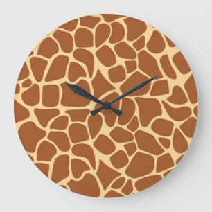 Reloj Redondo Grande Patrón de estampado animal