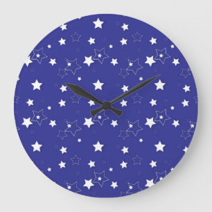 Reloj Redondo Grande Patrón de estrellas