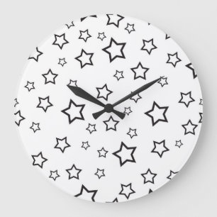 Reloj Redondo Grande Patrón de estrellas
