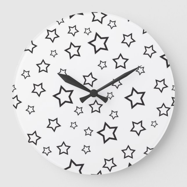 Reloj Redondo Grande Patrón de estrellas (Anverso)