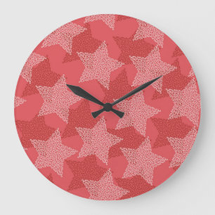 Reloj Redondo Grande Patrón de estrellas