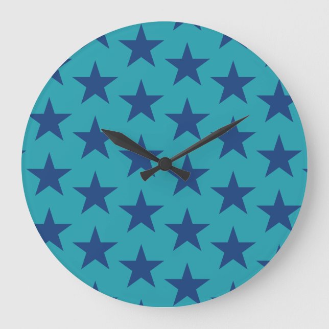 Reloj Redondo Grande Patrón de estrellas 8 (Anverso)