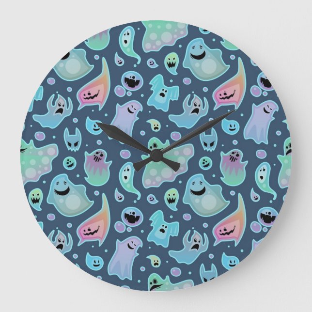 Reloj Redondo Grande Patrón de fantasma (Anverso)