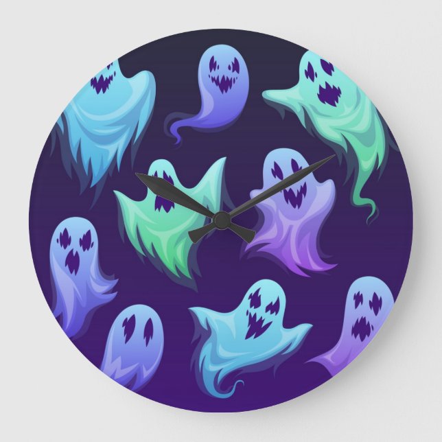 Reloj Redondo Grande Patrón de fantasma (Anverso)