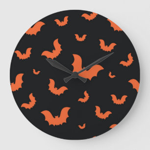 Reloj Redondo Grande Patrón de Halloween