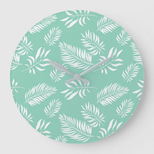 Reloj Redondo Grande Patrón de hojas 14