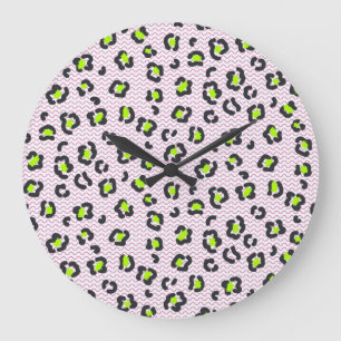 Reloj Redondo Grande Patrón de impresión animal