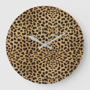 Reloj Redondo Grande Patrón de impresión de Cheetah
