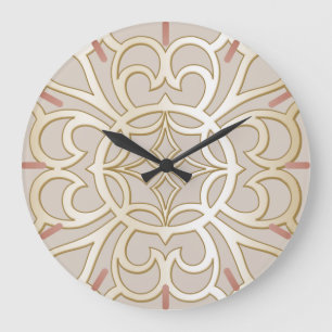 Reloj Redondo Grande Patrón de impresión Jacquard