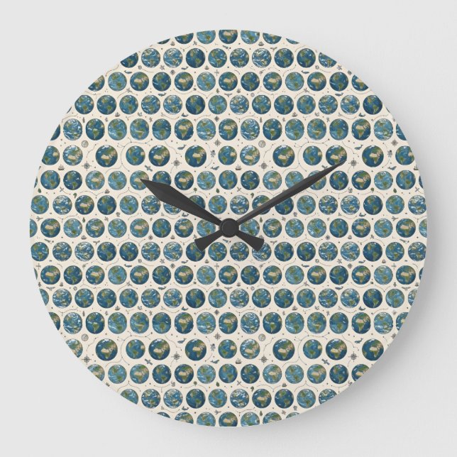 Reloj Redondo Grande Patrón de la Tierra (Anverso)