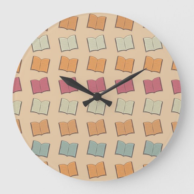 Reloj Redondo Grande Patrón de libro (Anverso)