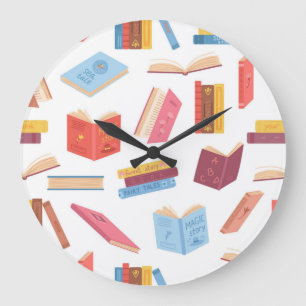 Reloj Redondo Grande Patrón de libro