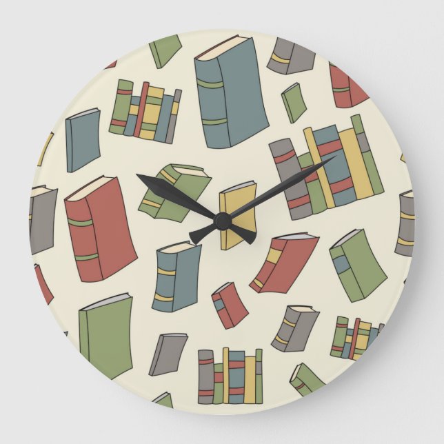 Reloj Redondo Grande Patrón de libro (Anverso)