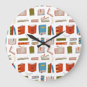 Reloj Redondo Grande Patrón de libro