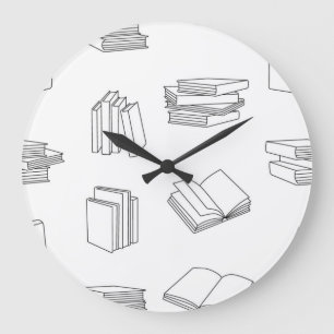 Reloj Redondo Grande Patrón de libro
