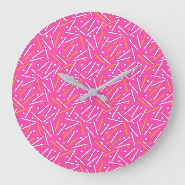 Reloj Redondo Grande Patrón de líneas 1 (Anverso)