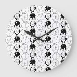 Reloj Redondo Grande Patrón de manchas de hámster