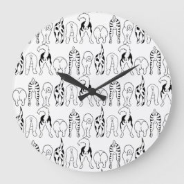 Reloj Redondo Grande Patrón de manchas de perro