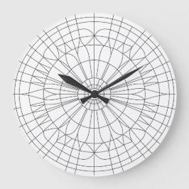 Reloj Redondo Grande Patrón de Mandala Geométrico