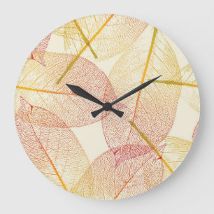Reloj Redondo Grande Patrón de otoño