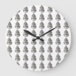 Reloj Redondo Grande Patrón De Pear De Diamante