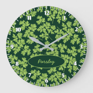 Reloj Redondo Grande Patrón de Perejil