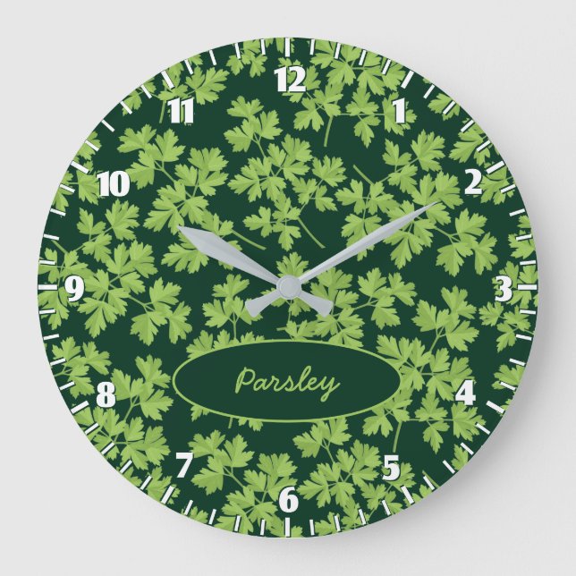 Reloj Redondo Grande Patrón de Perejil (Anverso)