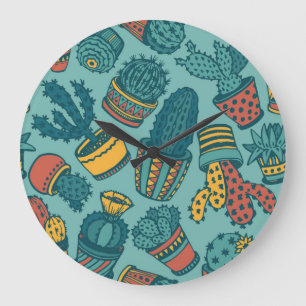 Reloj Redondo Grande Patrón de planta