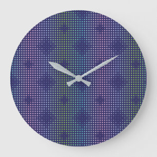 Reloj Redondo Grande Patrón de puntos holográficos irlandeses