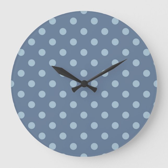 Reloj Redondo Grande Patrón de puntos polacos (Anverso)