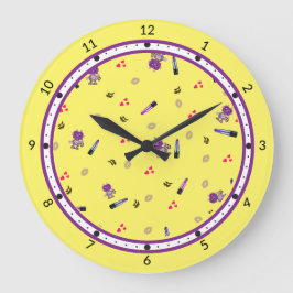 Reloj Redondo Grande Patrón de robots simples