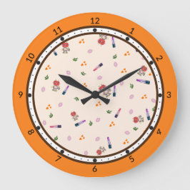 Reloj Redondo Grande Patrón de robots simples