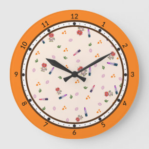 Reloj Redondo Grande Patrón de robots simples