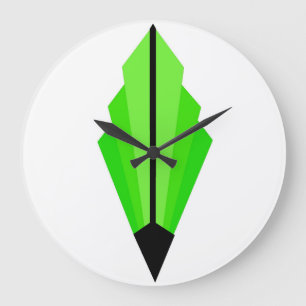 Reloj Redondo Grande Patrón de ventilador Art Decó en reloj grande lima