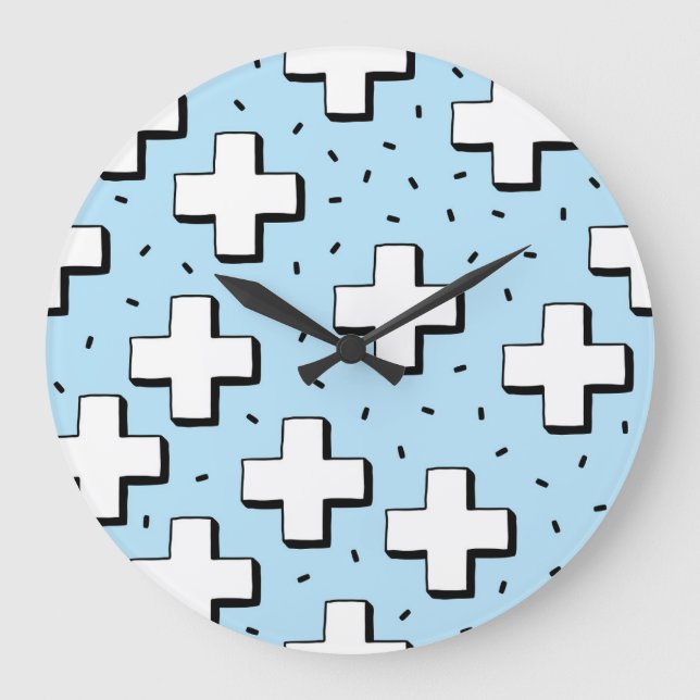 Reloj Redondo Grande Patrón dibujado a mano con más Rótulos. (Anverso)