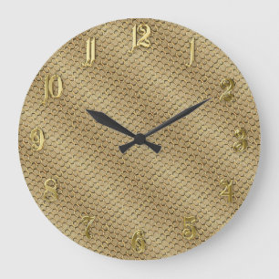 Reloj Redondo Grande Patrón dorado exagerado