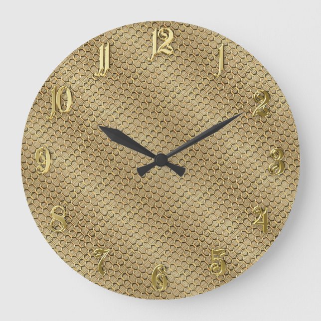 Reloj Redondo Grande Patrón dorado exagerado (Anverso)