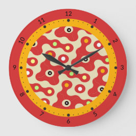 Reloj Redondo Grande Patrón geométrico